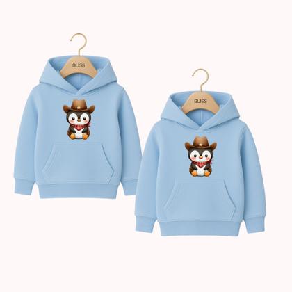 Imagem de Moletom Infantil Canguru Irmãos Estampa Pinguim Country Fofo Amigos Metadinha Usar Combinando