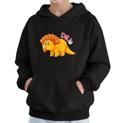 Imagem de Moletom Infantil Canguru Menino Algodão Estampa Dino