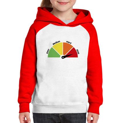 Imagem de Moletom Infantil Easy, Medium, Hard, 2020 - Foca na Moda