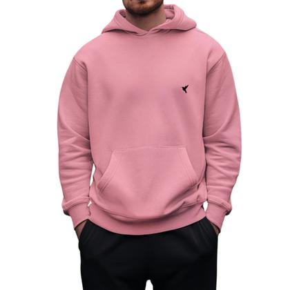 Imagem de Moletom Masculino Flanelado Blusa De Frio Com Capuz Estampa Neutra