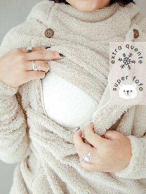 Imagem de Moletom TEDDY para Amamentação - Cru e Confortável