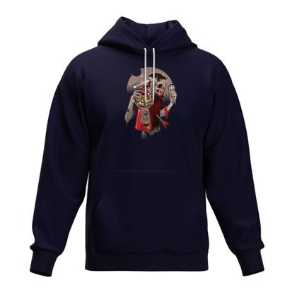 Imagem de Moletom Unissex Estampado Zumbi Blusa De Frio Com Capuz E Bolsos