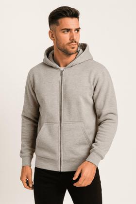 Imagem de Moletom Ziper Bolso Canguru Flanelado  Inverno