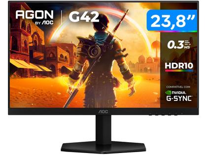 Imagem de Monitor Gamer AOC Gaming 24G42HE 23,8" FHD 200Hz IPS 0,3ms HDMI DisplayPort NVIDIA G-Sync