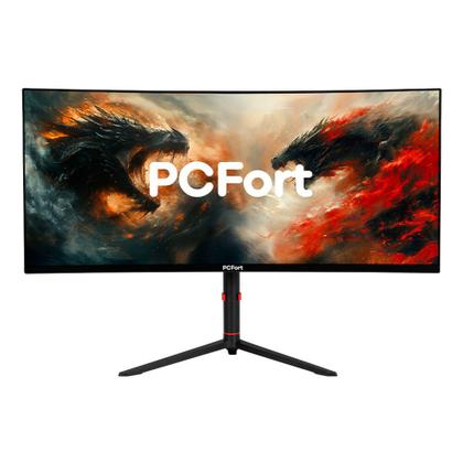 Imagem de Monitor Gamer Curvo PCFort W340I165 34" QHD 1ms 165Hz 99% sRGB 2xDisplay Port 2xHDMI Free-sync/Gsync HDR Alto falante