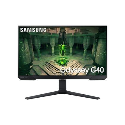 Imagem de Monitor Gamer Samsung Odyssey G40 27", 240 Hz, 1ms, ajuste de altura, Gsync, Freesync,HDMI, DP, FHD, Preto