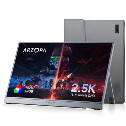 Imagem de Monitor Portátil Gamer Arzopa Z3FC 16.1" 180hz 2K QHD LCD HDR USB-C Mini HDMI - Z3FC