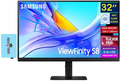 Imagem de Monitor Samsung 32 ViewFinity S8 (S80UD) 4K UHD VA com HDR10