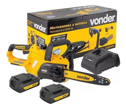 Imagem de Motosserra Com 2 Bateria 4ah 18v C/ Carregador Bivolt Vonder