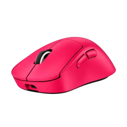 Imagem de Mouse Gamer Sem Fio Logitech G Pro X Superlight 2 DEX, Lightspeed, 44.000 DPI, Design Assimétrico para Destros, Rosa Magenta- 910-007372