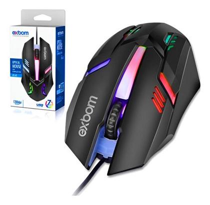Imagem de Mouse Optico Exbom Gamer Ms-62 Led 7 Cores 1200dpi 