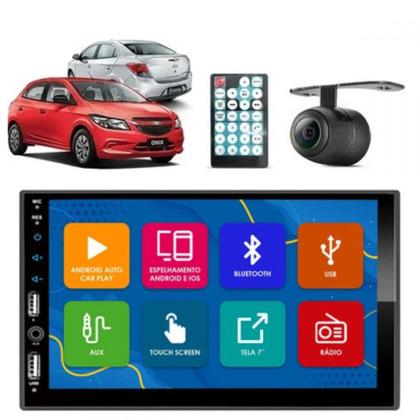 Imagem de Mp5 Android Carplay Onix Joy 2017/21 Moldura + Câmera