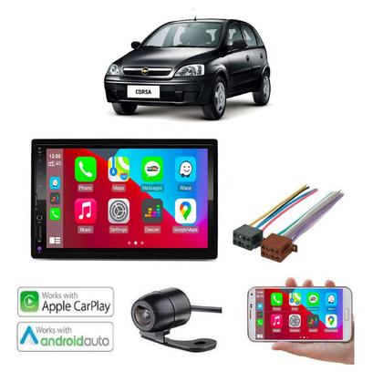 Imagem de Mp5 Multimidia AndroidAuto Carplay Moldura Corsa Sedan Hatch