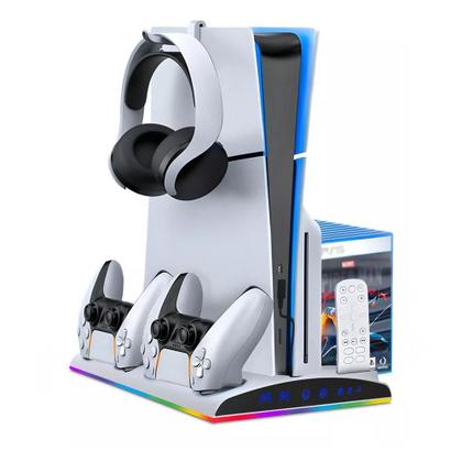 Imagem de Multifuncional PS5 /PS5 Silm Cooling Stand Dock de carregamento TP5-3570