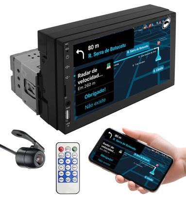 Imagem de Multimídia H-tech HT-2730CA Carcaça 1 Din Tela 7" Android Auto Car Play + Câmera Ré