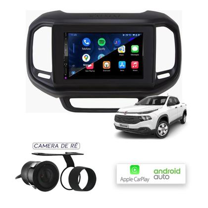 Imagem de Multimídia MP10 CarPlay e Android Auto Fiat Toro 2016 a 2020