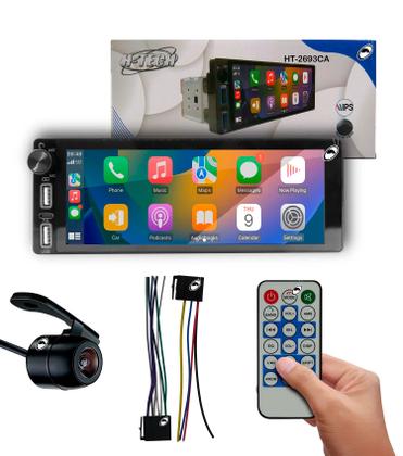 Imagem de Multimídia Traseira 1 Din 6.8" HT-2693CA Android Auto Car Play H-tech + Câmera de Ré