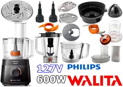 Imagem de Multiprocessador 127V com 18 Itens 600w com 2 Anos Garantia com Cortesia Aparador Branco granulador