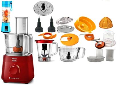 Imagem de Multiprocessador 600w 220V Com 18 Itens 2 Anos Garantia Com Cortesia Blender Azul DS granulador