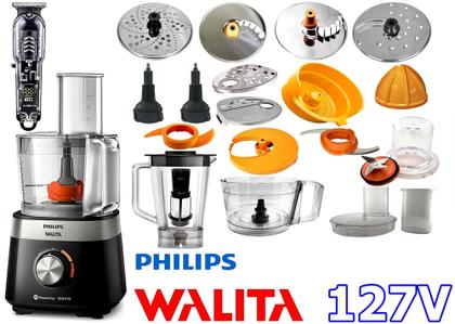 Imagem de Multiprocessador de 127v por 1000w com 2 Anos Garantia com 21 Itens cortesia aparador preto trimmer