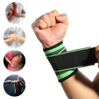 Imagem de Munhequeira De Pulso Mão Ajustável Tendinite Esporte Ortopédica Academia Tensor Elástica Compressão