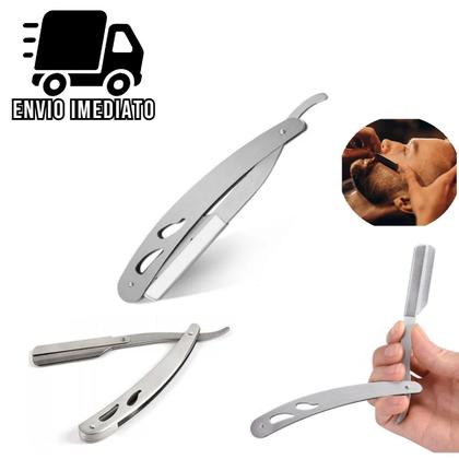 Imagem de Navalha de Barbear Profissional Aço Inox Navalhete de Acabamento Sobrancelha Barba Barbeiro