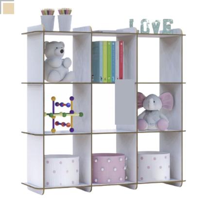 Imagem de Nicho Organizador Para Quarto Infantil Menino Brinquedos Mdf