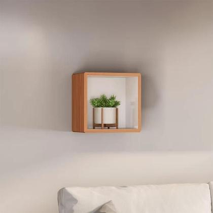 Imagem de Nicho Retangular de Parede MDF 33cm Freijó/Off White