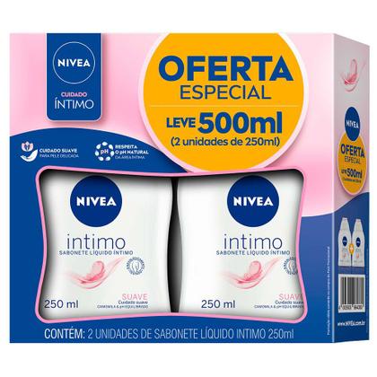 Imagem de NIVEA Kit com 2 Unidades  Sabonete Líquido Íntimo Suave 250ml