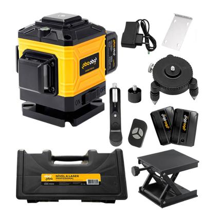 Imagem de Nível Laser 3D 12 Linhas Oba Oba Mix Laser Verde Recarregável 2 Baterias 2400mAh controle