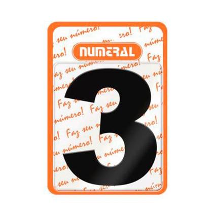Imagem de Número 125mm ACM Preto 3 600-3 Numeral