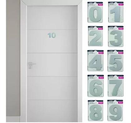 Imagem de Numero residencial grande 12cm acm escovado