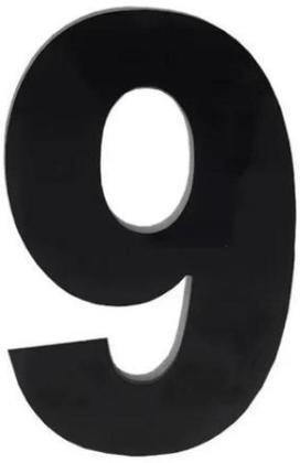 Imagem de Número Residencial Numeral N.9 60Mm Preto