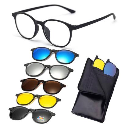 Imagem de Óculos De Sol Com Armação De Grau Clip On 6 Em 1 Envio 24hrs