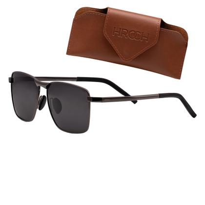 Imagem de Óculos de Sol HROCH Modelo Milano, Polarizado UV400, Armação Metal, Lentes Policarbonato, Design Italiano