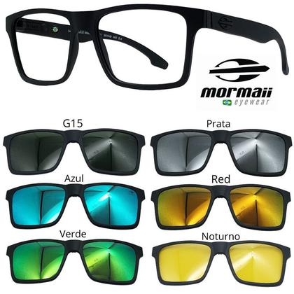 Imagem de Oculos Mormaii Swap Ng 6098 Preto Com 6 Clipons GAVPRN