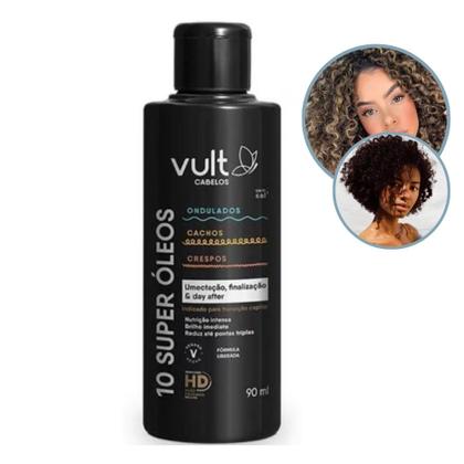 Imagem de Óleo de Cabelo Finalizador Umectação Ondulados Cacheados Crespos 90ml Vult