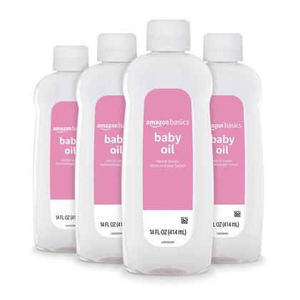 Imagem de Óleo para Bebês Amazon Basics - Mild & Gentle - 414ml (4 Unidades)