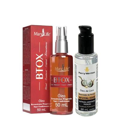 Imagem de Óleo Reparador Prog Btox 50ml + Reparador De Pontas (Revital Hair) Óleo De Coco 60ml