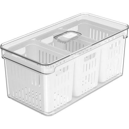 Imagem de Organizador Clear Fresh com 3 Cestos 5L Natural OF750NT - Ou