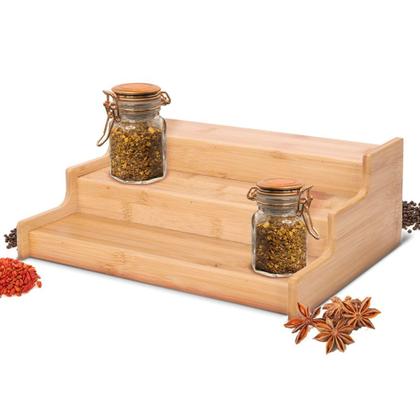 Imagem de Organizador Tempero Bambu Escada 3 Níveis - Dolce Home