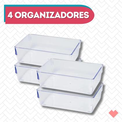 Imagem de Organizadores de Gavetas Modulo n2 Maquiagem Talheres 4 unid