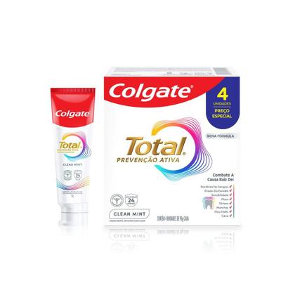 Imagem de Pack Creme Dental Colgate Total 12 Clean Mint 90g 4 unidades