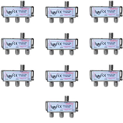 Imagem de Pacote Com 10 Divisores 1para3 Baixaalta Freq. 5 A 2500mhz