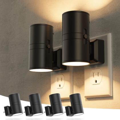 Imagem de Pacote com 4 sensores LED Night Light Briignite Plug-in Dusk to Dawn