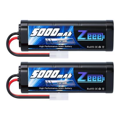 Imagem de Pacote de bateria recarregável Zeee 7.2V 5000mAh NiMH (pacote com 2)