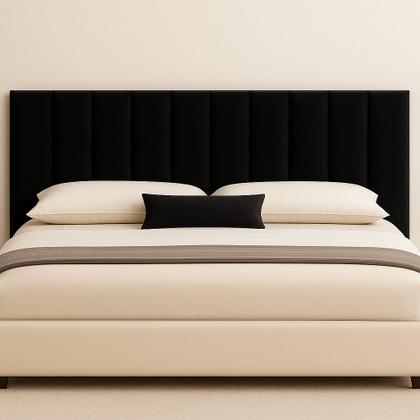 Imagem de Painel Cabeceira Cama Solteiro Modulo Veludo 100x60 Areia
