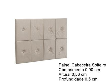 Imagem de Painel Cama Box Prime Solteiro 0,90 Ferrari Cor Bege/Areia
