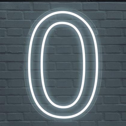 Imagem de Painel Led Neon Número Luminoso 0 Zero 60cm Decoração Festa
