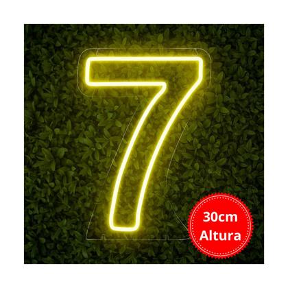 Imagem de Painel Neon Numero sete 7 Instagram Iluminação 30 Cm